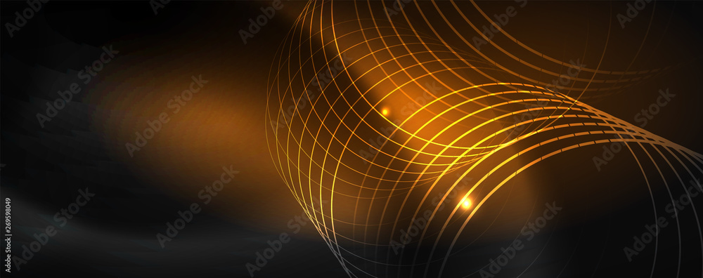Shiny neon techno template. Neon lines background, 80s style laser rays Shiny neon techno template. Neon lines background, 80s style laser rays