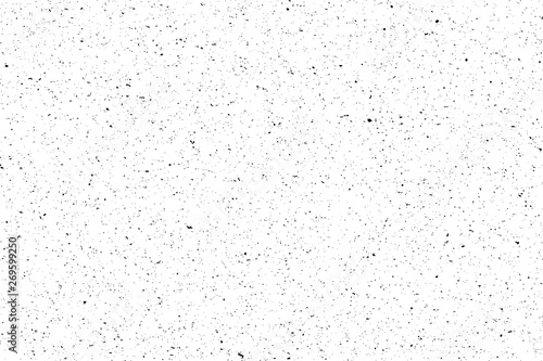 Old dusty grunge black and white texture. Dark weathered overlay pattern sample of screen background. Monochrome abstract dusty worn scuffed spotted noisy backdrop. Vector.
