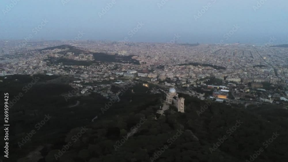 Aerial view in Barcelona. Tibidabo Area. Catalonia.Spain- 4k Drone Video Aerial view in Barcelona. Tibidabo Area. Catalonia.Spain- 4k Drone Video