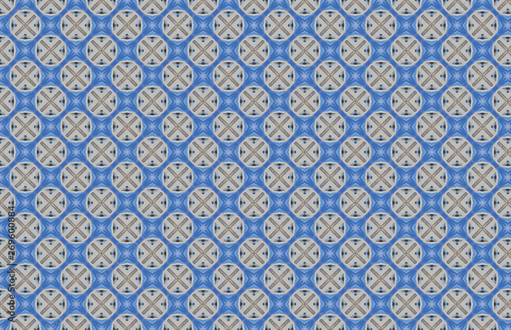 Blue Circles Multiple X Abstract Design Pattern Blue Circles Multiple X Abstract Design Pattern
