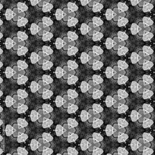 Black Gray And White Geometirc Abstract Pattern