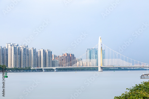 Scenery of Liede Bridge, Guangzhou, Guangdong, China