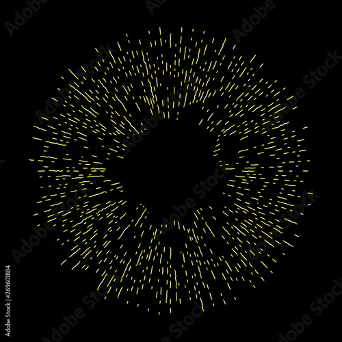 Golden halo circle, angel and saints ring design element. Sign of saints represented as nimbus, aureole or glory and gloriole. Tattoo reference. Vector.