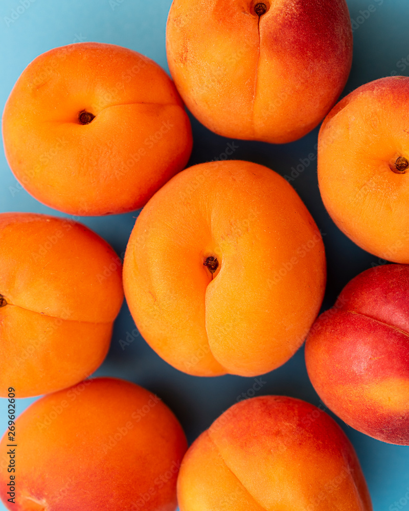 Set of apricots placed in the shape of a flower Set of apricots placed in the shape of a flower