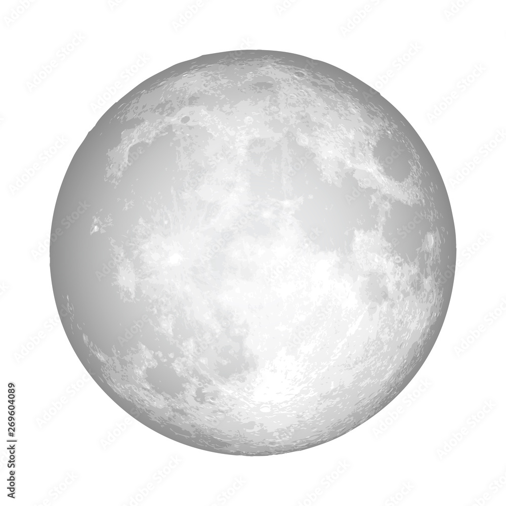 Realistic full moon. Astrology or astronomy planet design. Vector. Realistic full moon. Astrology or astronomy planet design. Vector.