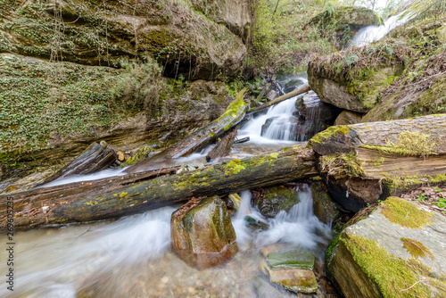 Photo of milky water stream in himalayas - waterfall