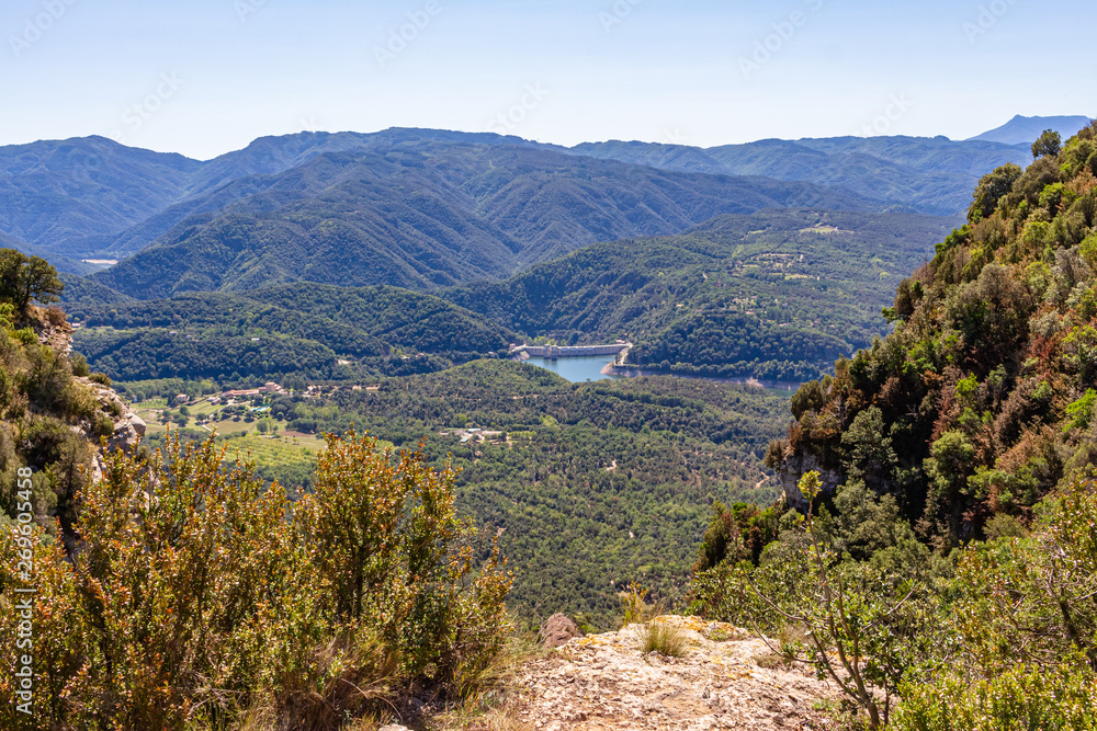 Aerial view of the Sau reservoir