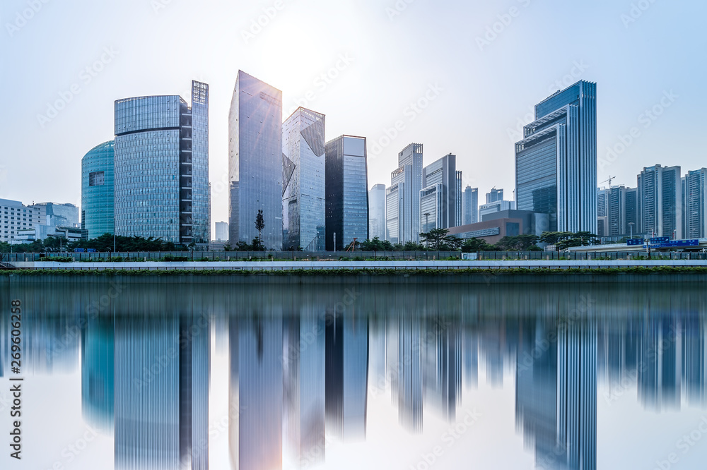 Shenzhen City, Guangdong Province, China High-tech Park City Scenery