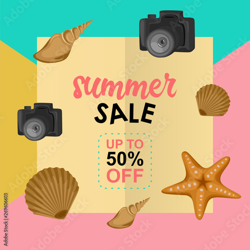 Summer sale design template...