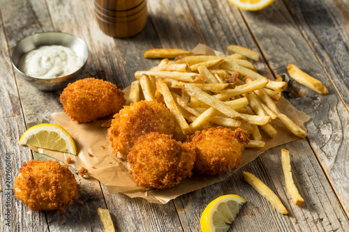 Fototapeta Naklejka Na Ścianę i Meble -  Homemade Deep Fried Scallops