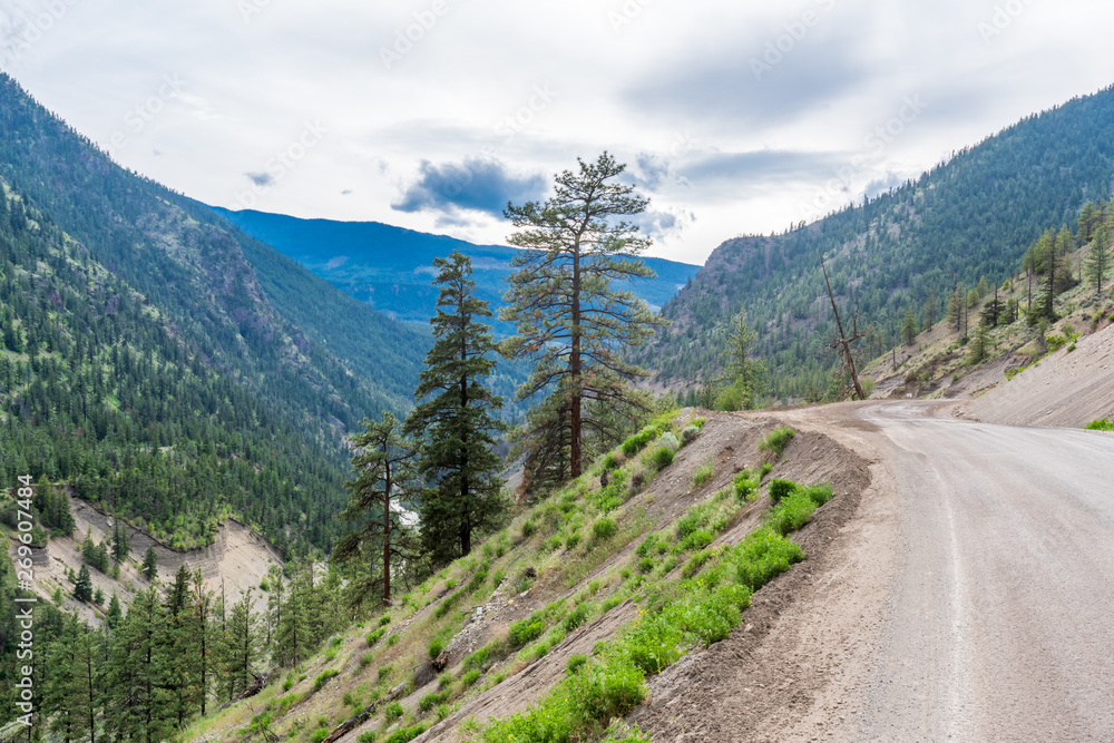 View of mountains in British Columbia, Canada.