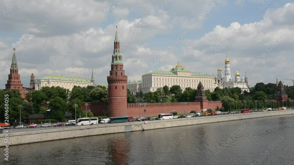 Moscow Kremlin. Embankment of the Moscow river in summer. Moscow Kremlin. Embankment of the Moscow river in summer.
