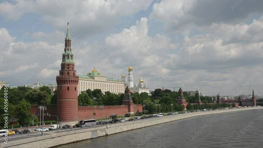 Moscow Kremlin. Embankment of the Moscow river in summer. Moscow Kremlin. Embankment of the Moscow river in summer.