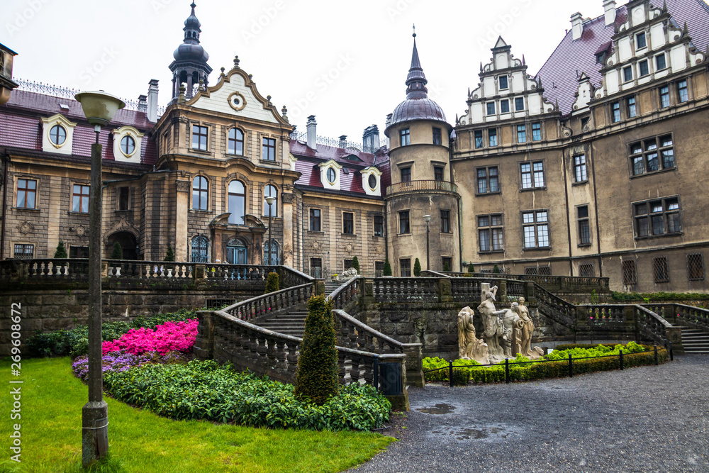 Moszna Castle located in a Moszna village, Upper Silesia, Poland