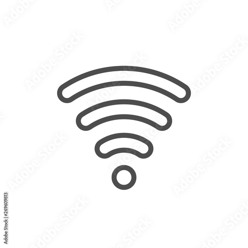 Wi-Fi signal line outline icon