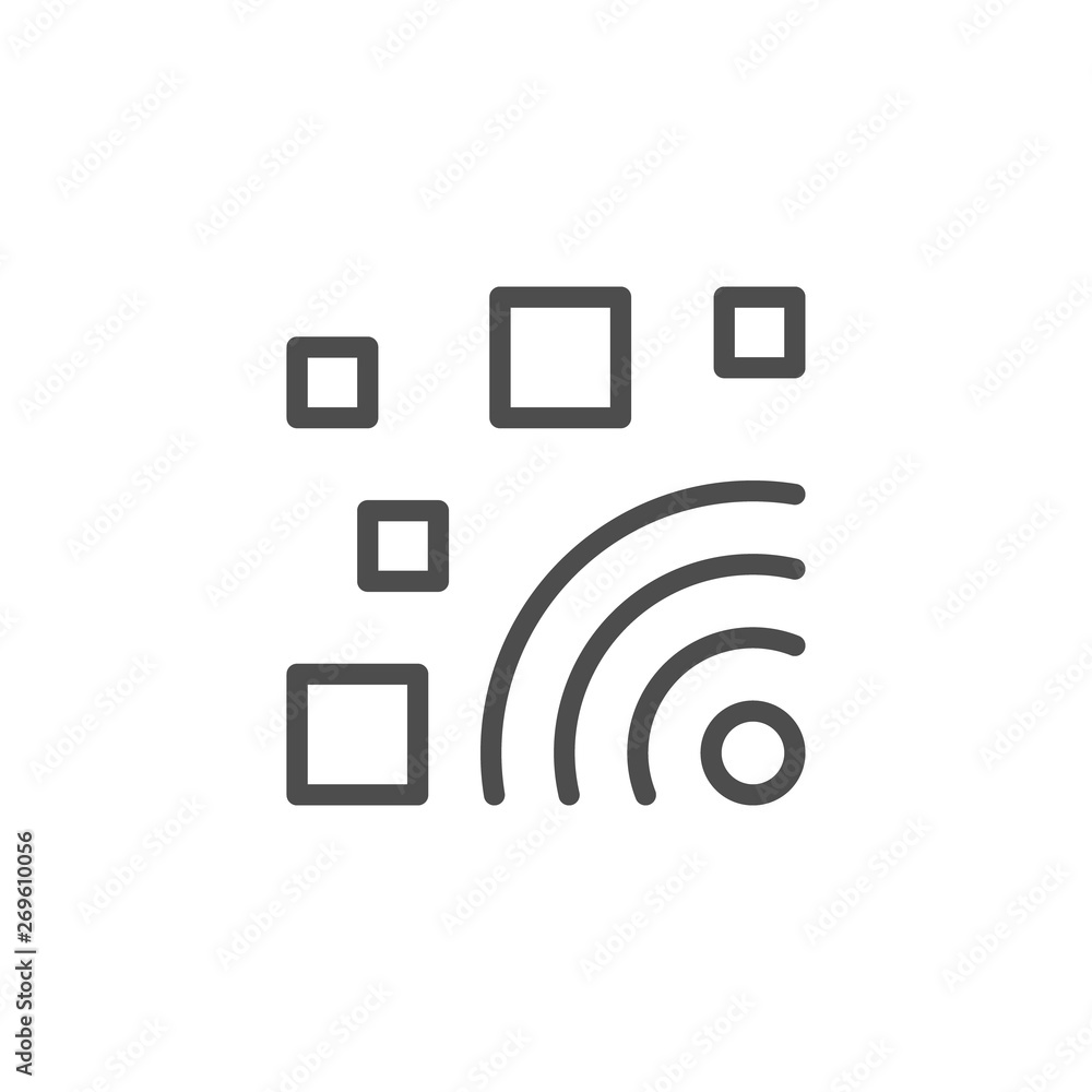 Wi-Fi zone line outline icon Wi-Fi zone line outline icon
