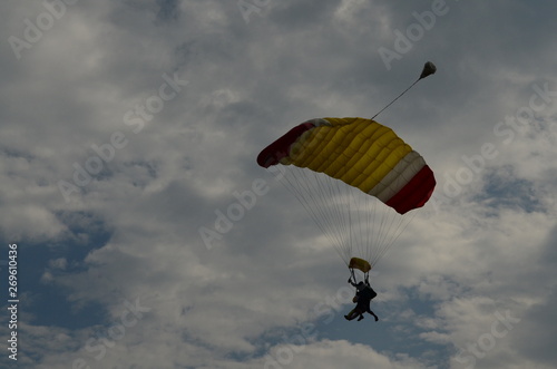 Parachute guy in the morning sun 