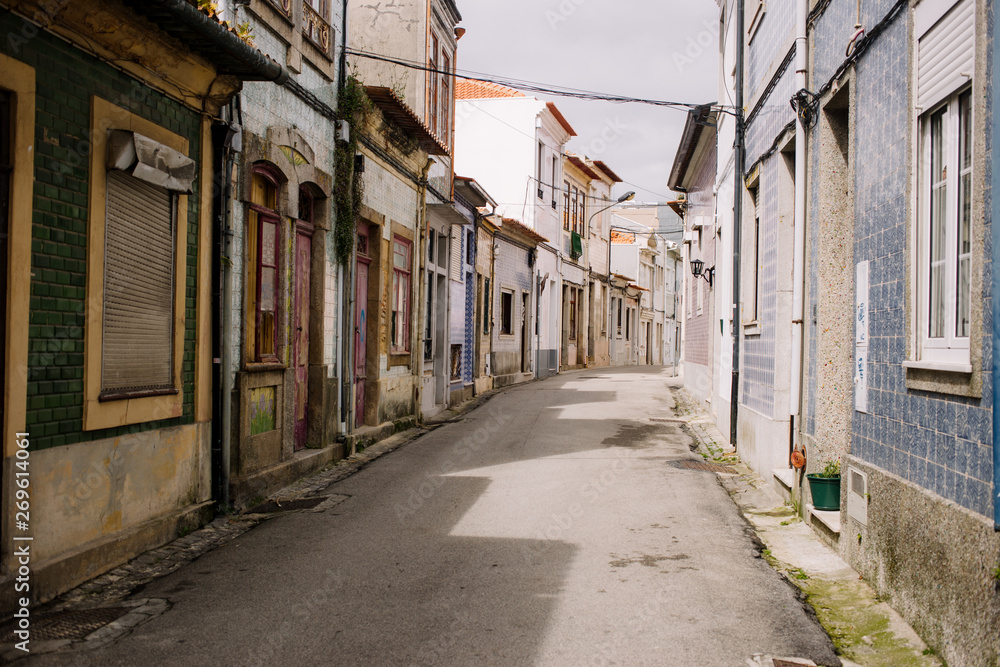 Street of Old Town in Aveiro