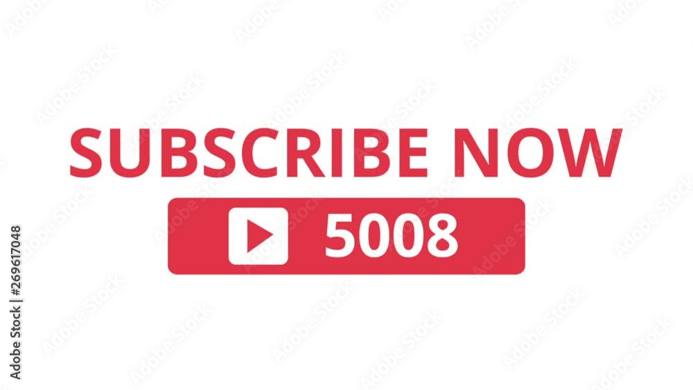 Subscribe Now Count Number of Subscribers Animation Subscribe Now Count Number of Subscribers Animation