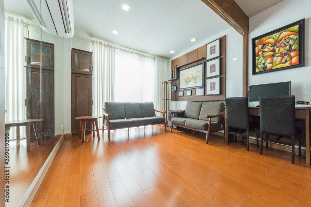 Obraz premium Open space of a modern living room