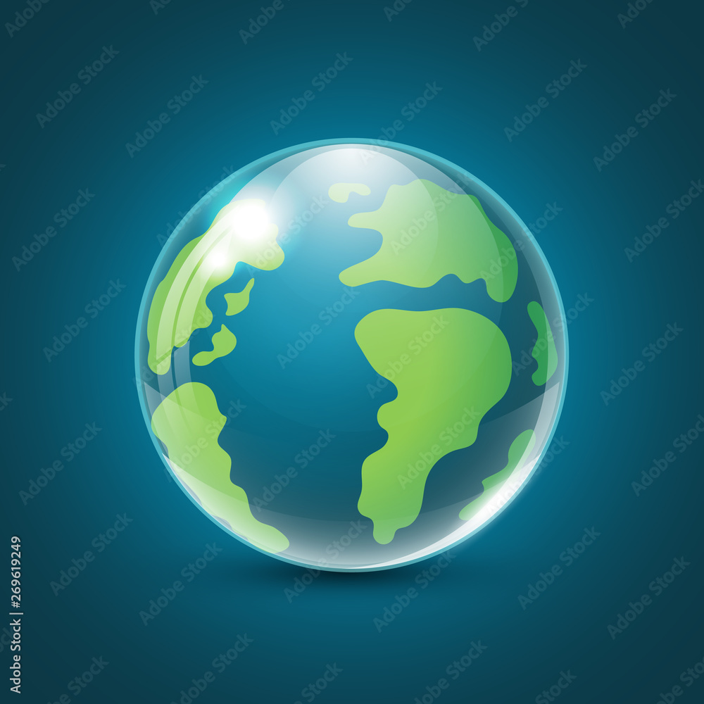 Obraz premium World environment day sign on blue background.