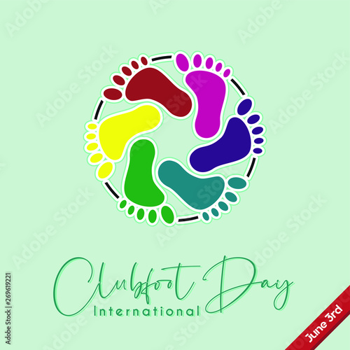 Vector Background for International Clubfoot Day  photo