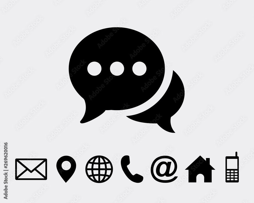 Chat icon vector, for web