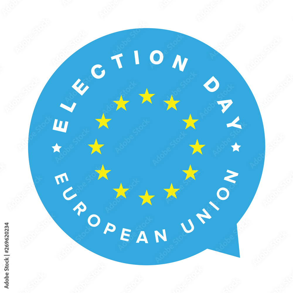 EU election badge sign vector