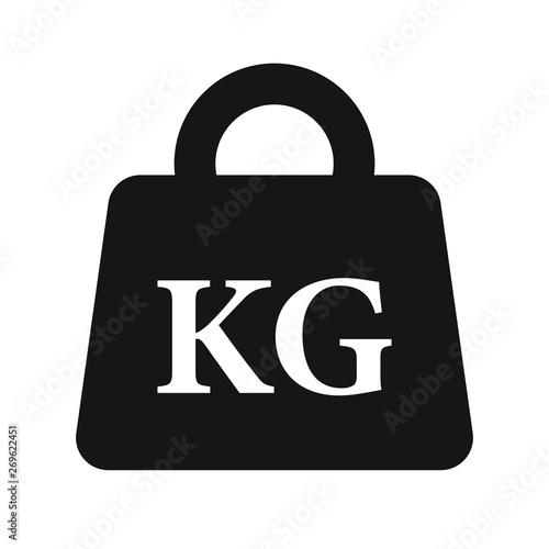 Weight kilogram icon vector isolated. Vector illustration isolated on white background.