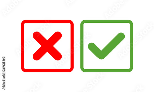 Checkmark vector icon, approved symbol vector