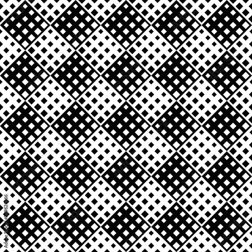 Black and white geometrical diagonal square pattern background design