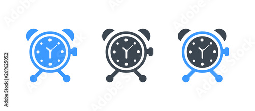 Alarm Clock Icon - Alarm watch vector flat
