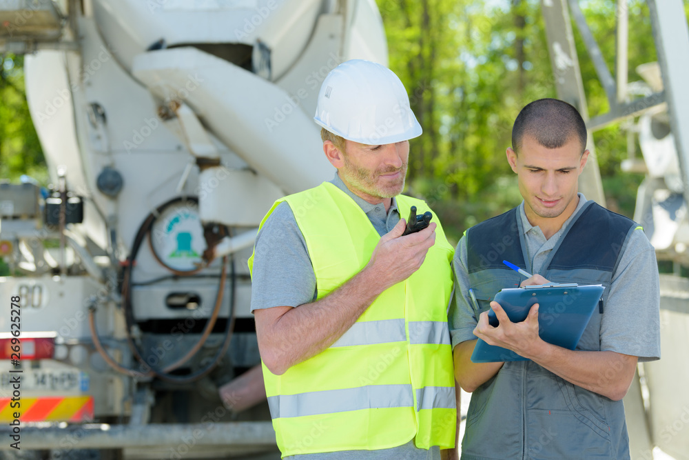foreman writing signature for cement delivery foreman writing signature for cement delivery