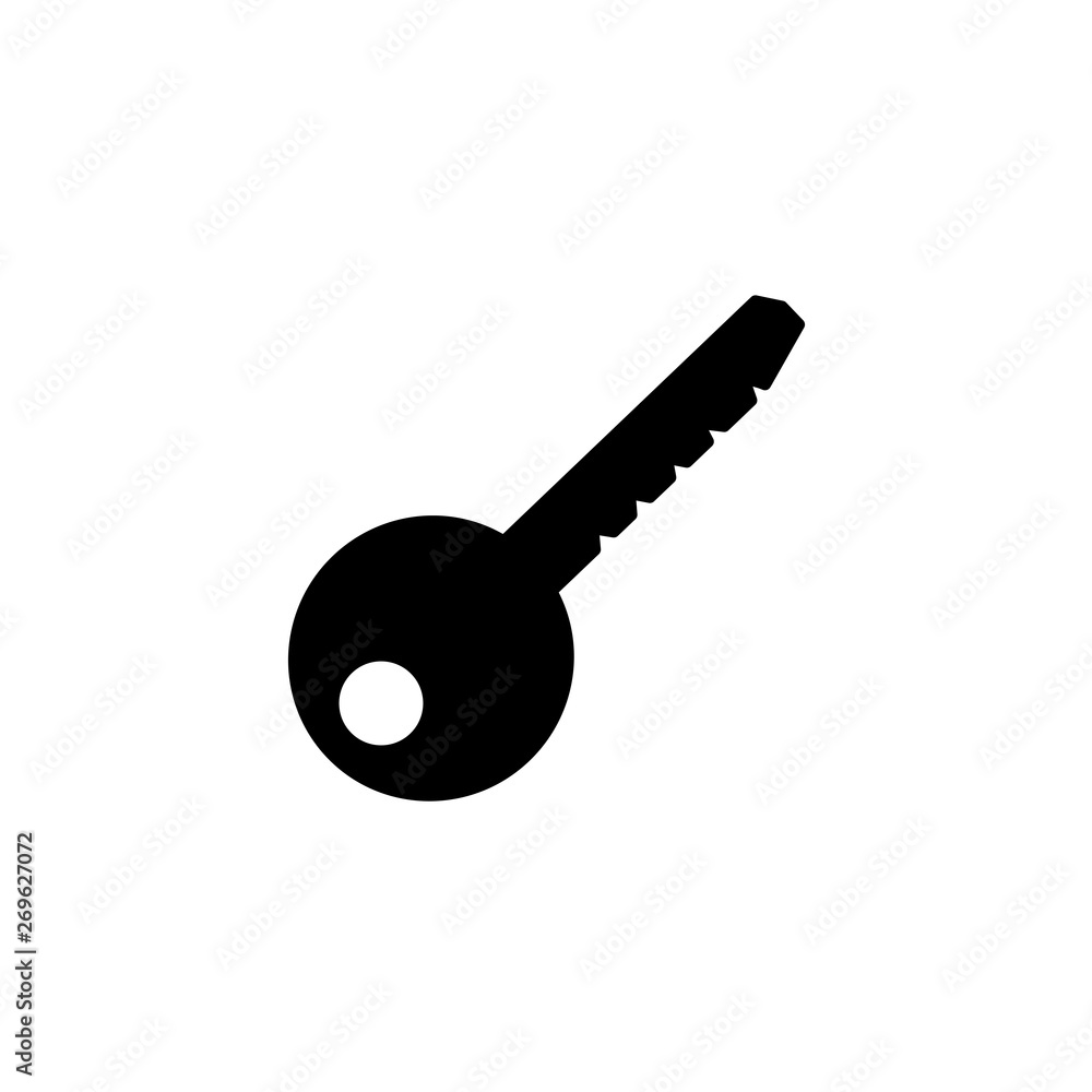 Key Icon in trendy flat style isolated on grey background. Key symbol for your web site design, logo, app, UI. Vector illustration, EPS10. Key Icon in trendy flat style isolated on grey background. Key symbol for your web site design, logo, app, UI. Vector illustration, EPS10.