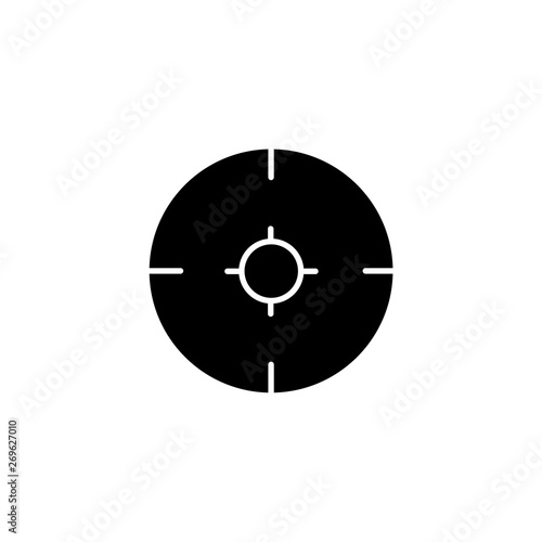 Target black cimple vector icon photo