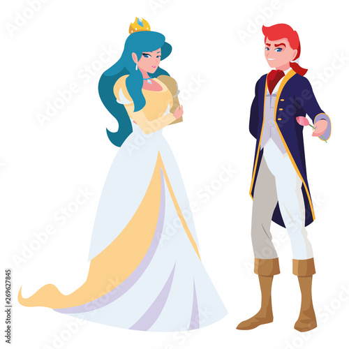 prince charming and princess of tales characters