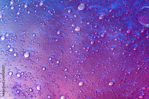 Neon background galaxy slime with air bubbles