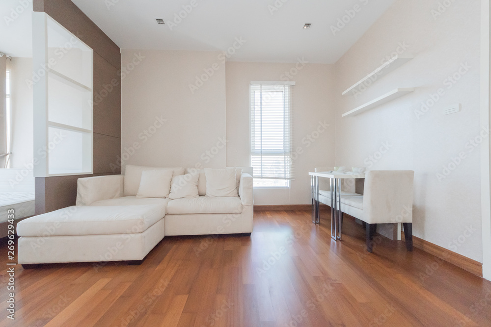 Fototapeta premium Bright living room with sofa.