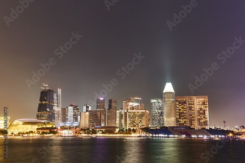 19 March, 2019 - Singapore: Skyscrapers in downtown of Singapore. Center of city with skyscrapers, Singapore