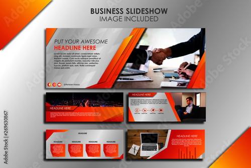 business modern yellow slide show