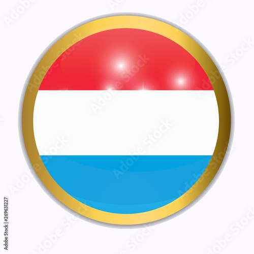 Button with flag of Luxembourg. Colorful illustration with flag for web design. Illustration with white background. Free Download Button with flag of Luxembourg. Colorful illustration with flag for web design. Illustration with white background. - GFXLoad