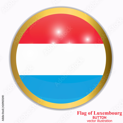 Free Download Button with flag of Luxembourg. Colorful illustration with flag for web design. Illustration with white background. - GFXLoad