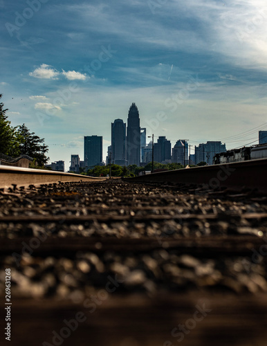skyline from train station