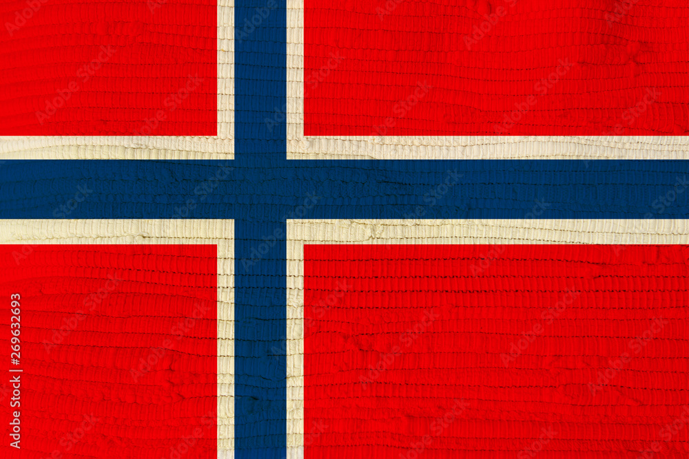 flag of the country of norway on woven canvas texture flag of the country of norway on woven canvas texture