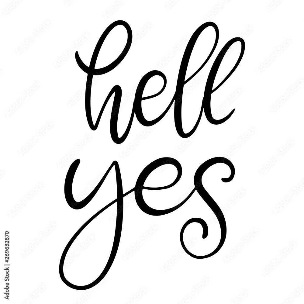 Black and white lettering vector illustration. Black and white lettering vector illustration.