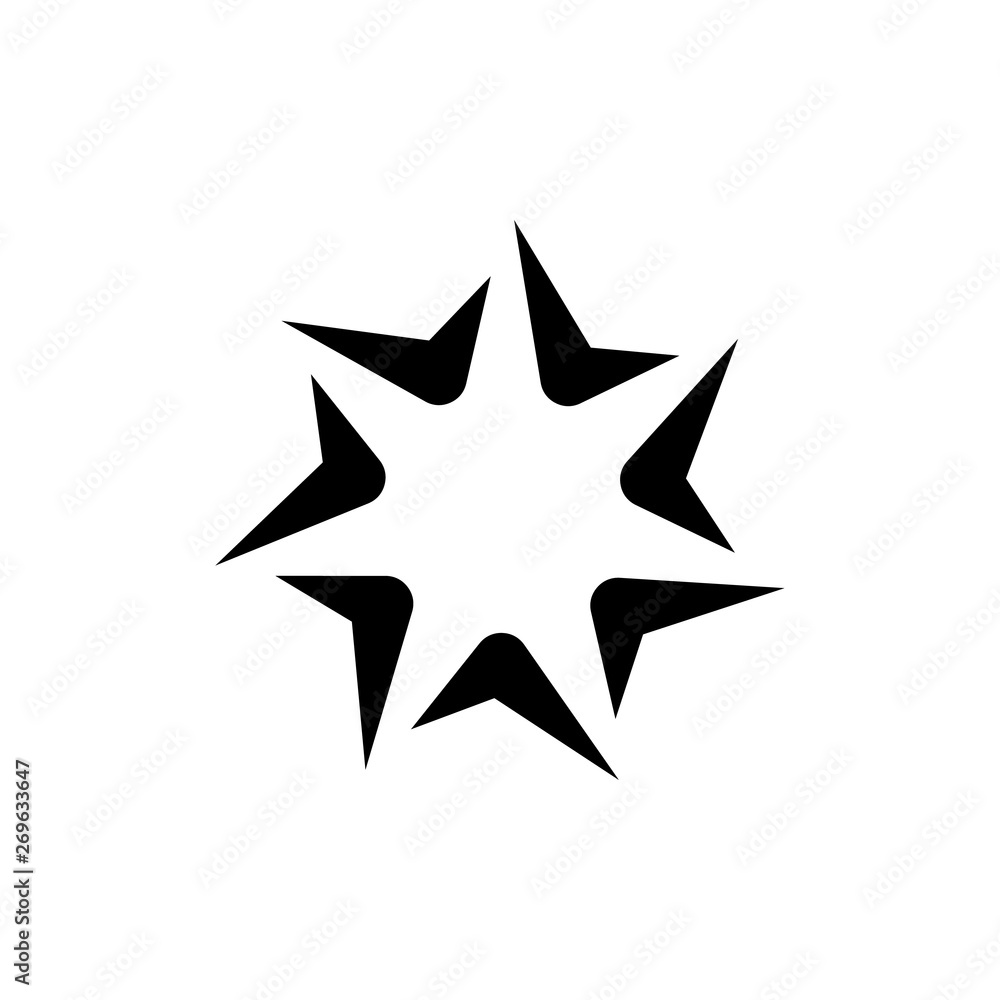 spark seven corner logo design concept spark seven corner logo design concept