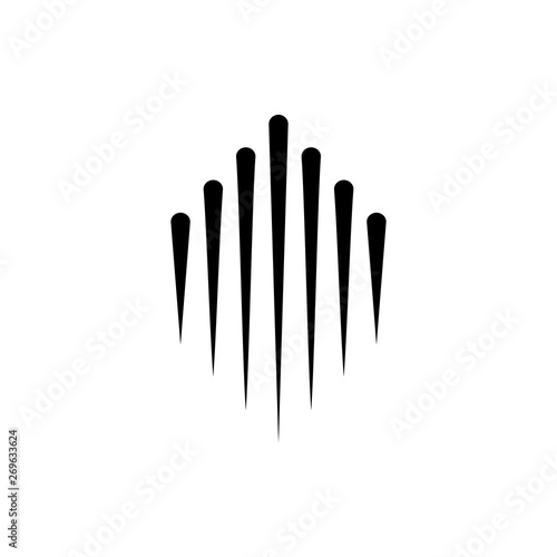 Black white line spark up logo design concept