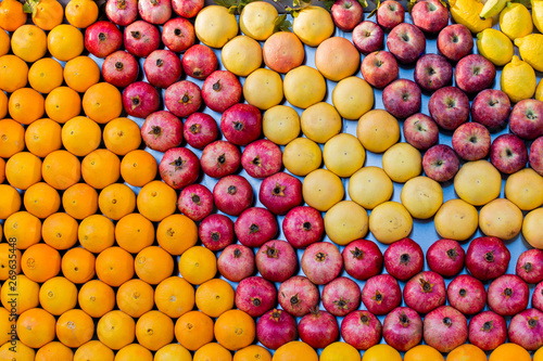 fruits exhibited in the market