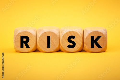 Risk Concept Wooden Cube Blocks