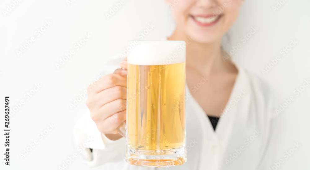 ビール・女性 ビール・女性